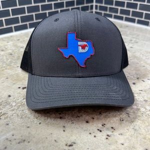 Black and Grey Richardson 112 Texas SMU Mustangs Snapback